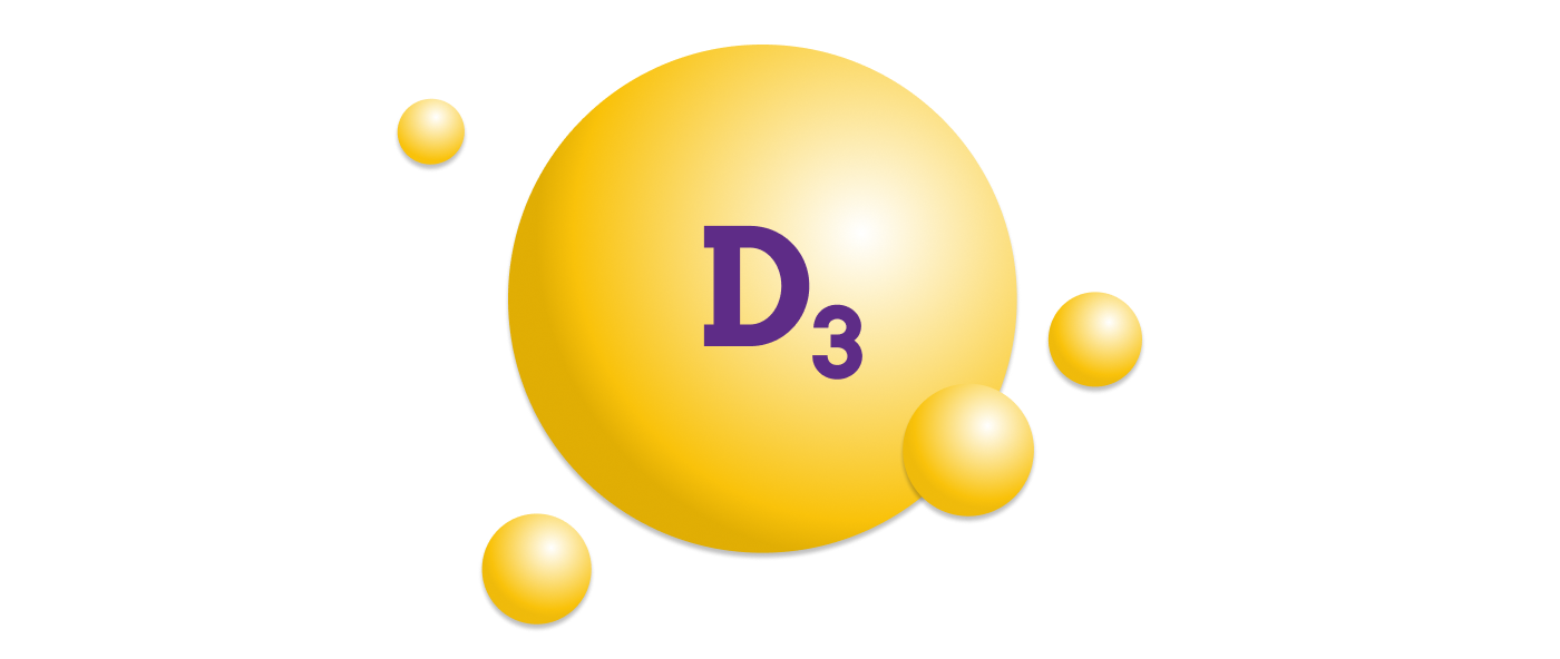Yellow vitamin D3 supplement with 'D3' label